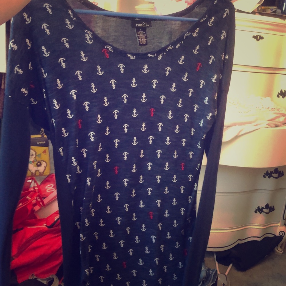 Navy blue long sleeve tshirt